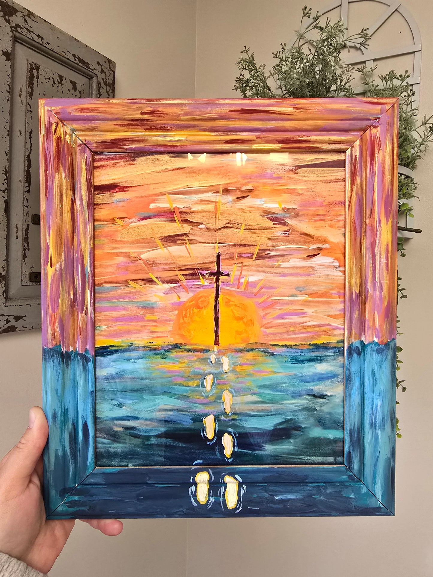 10.5x12.5 Selfless. Print Inside Painted Frame.