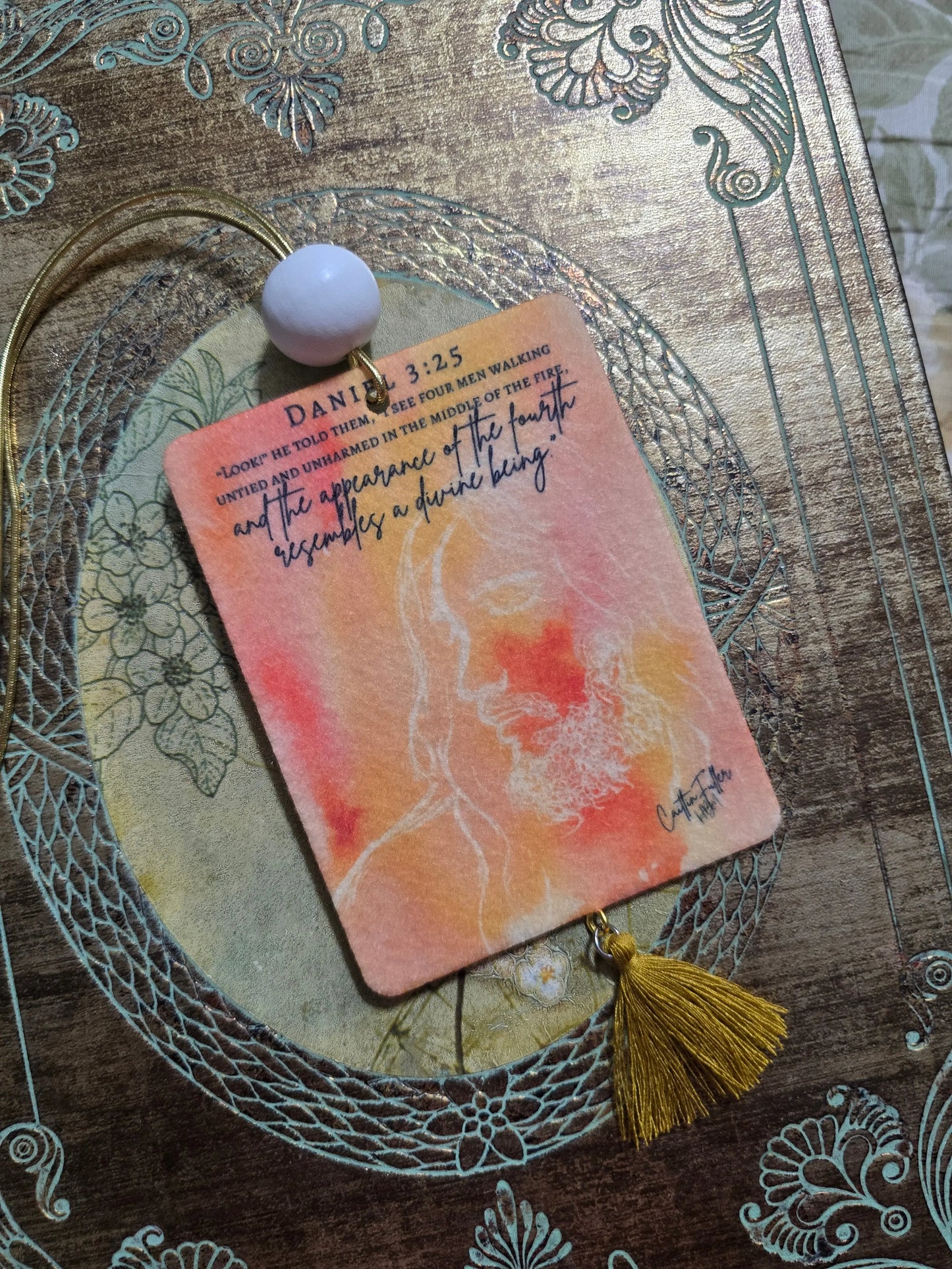 Another In The Fire Artwork Hanging Car Charm/Air Freshener. Honey Bee Mine