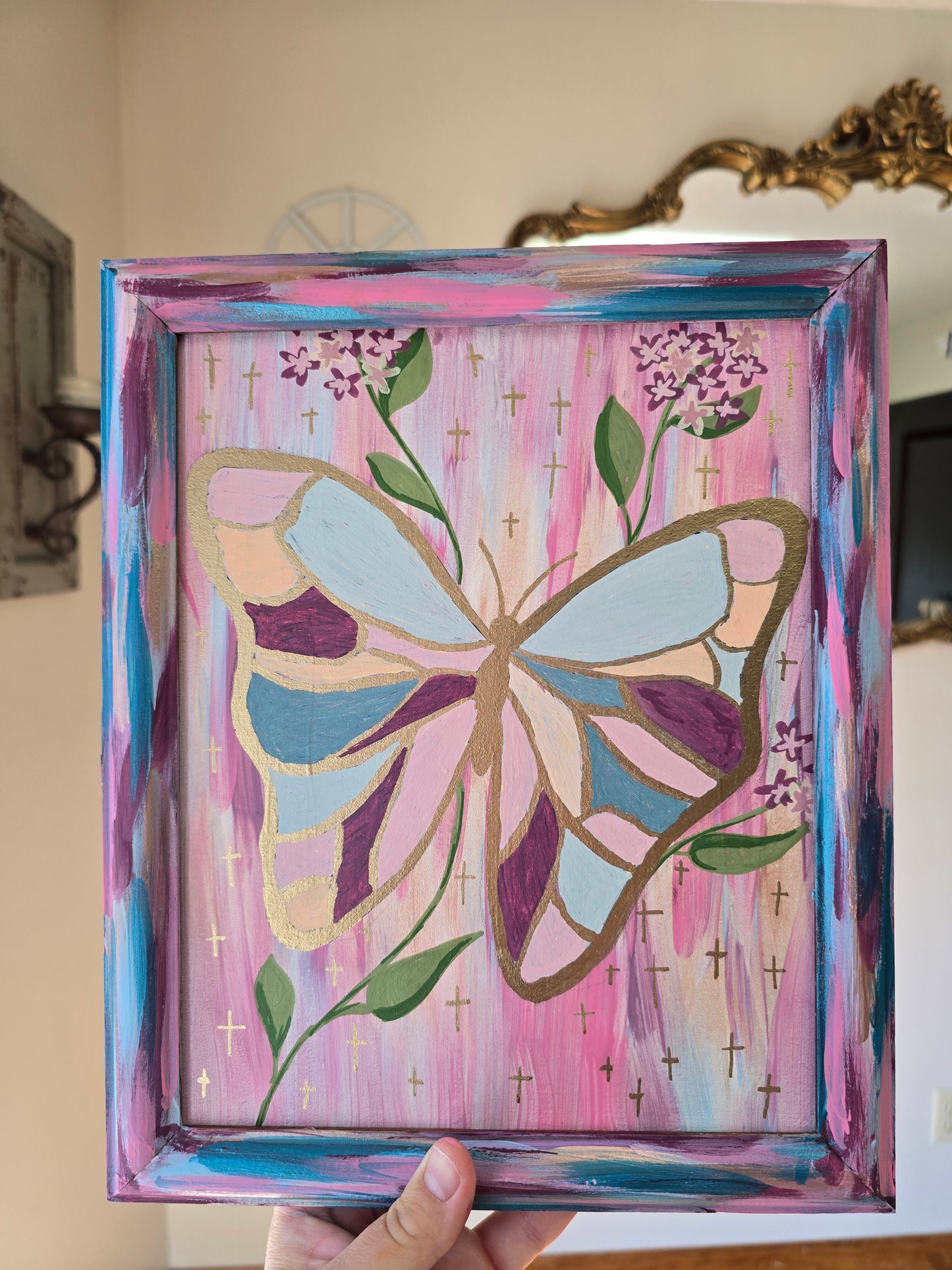 Be Transformed. 10x12in Framed Original Painted Art.