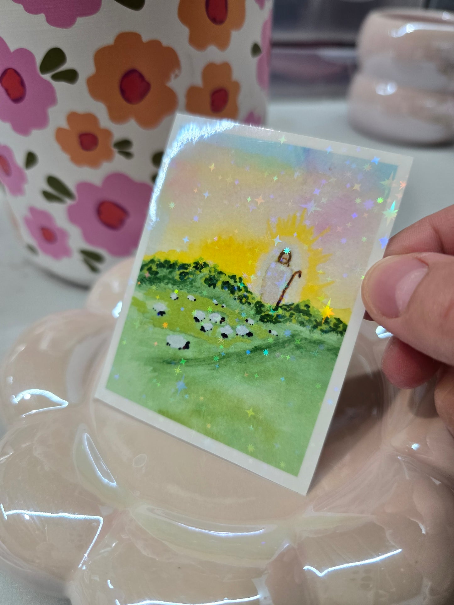 The Lord is My Shepherd. Artwork Vinyl Waterproof Sticker.