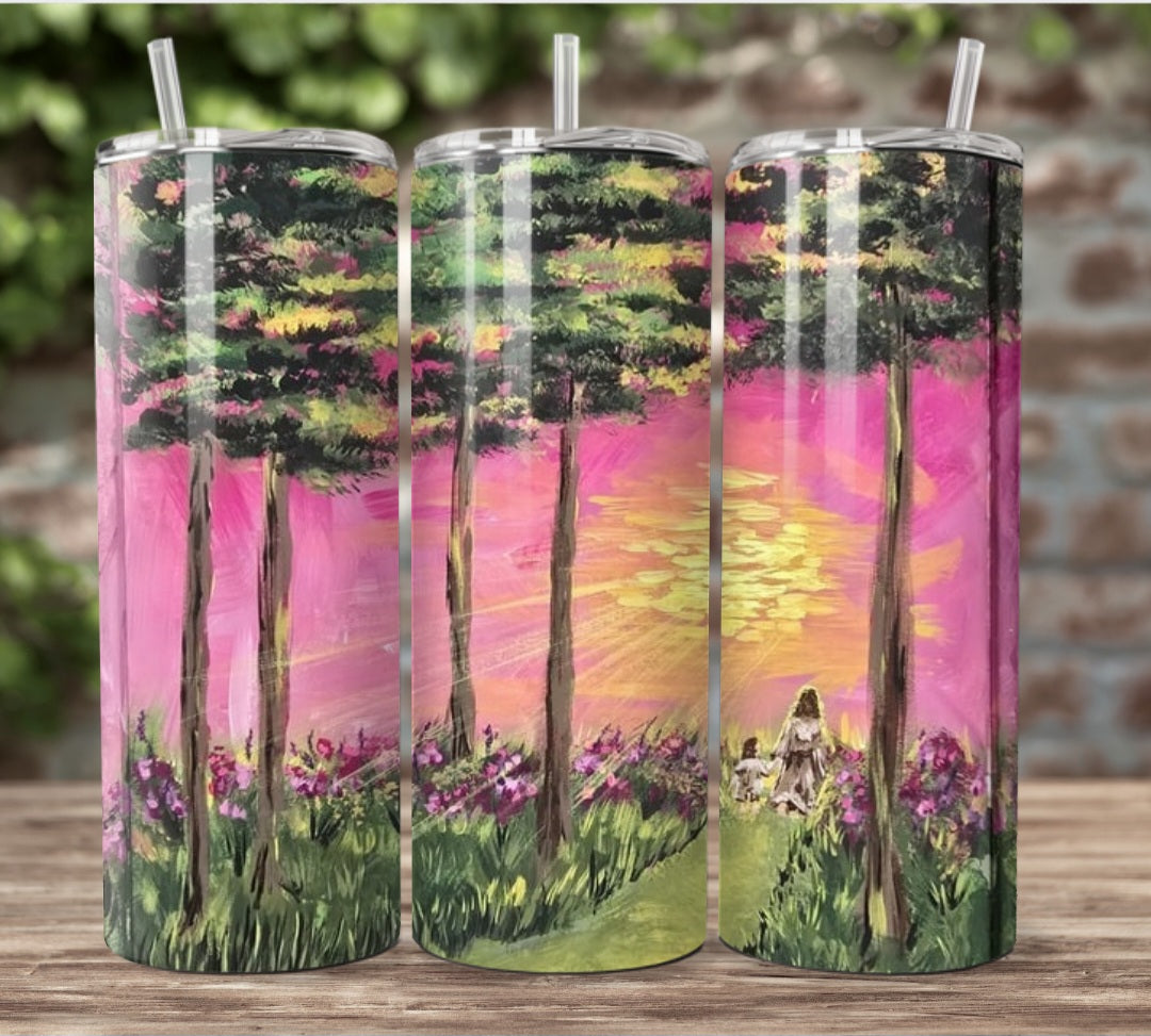 20oz. He Will Never Leave You. Artwork Tumbler.