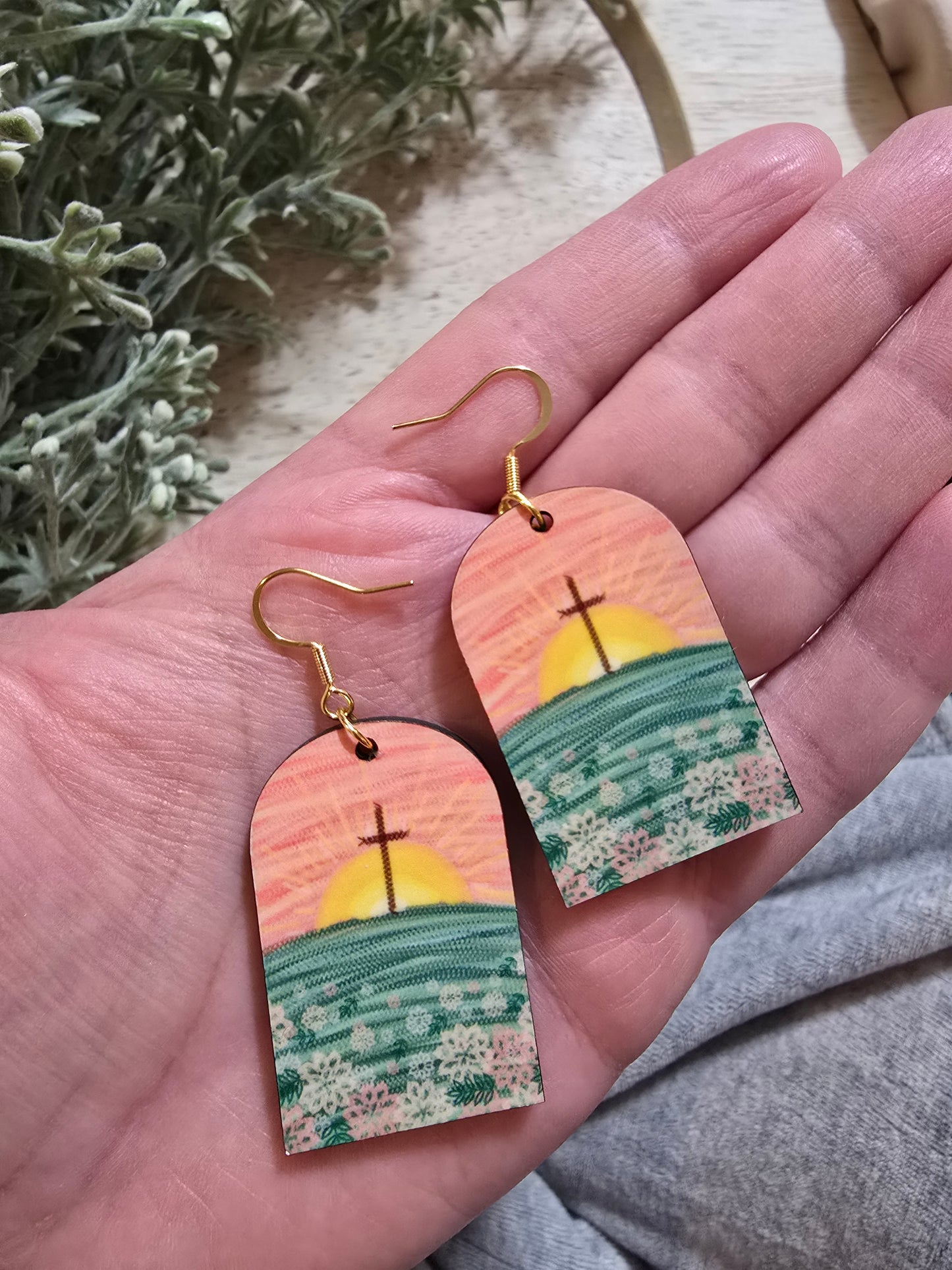 Stitched Together. Artwork Earrings.