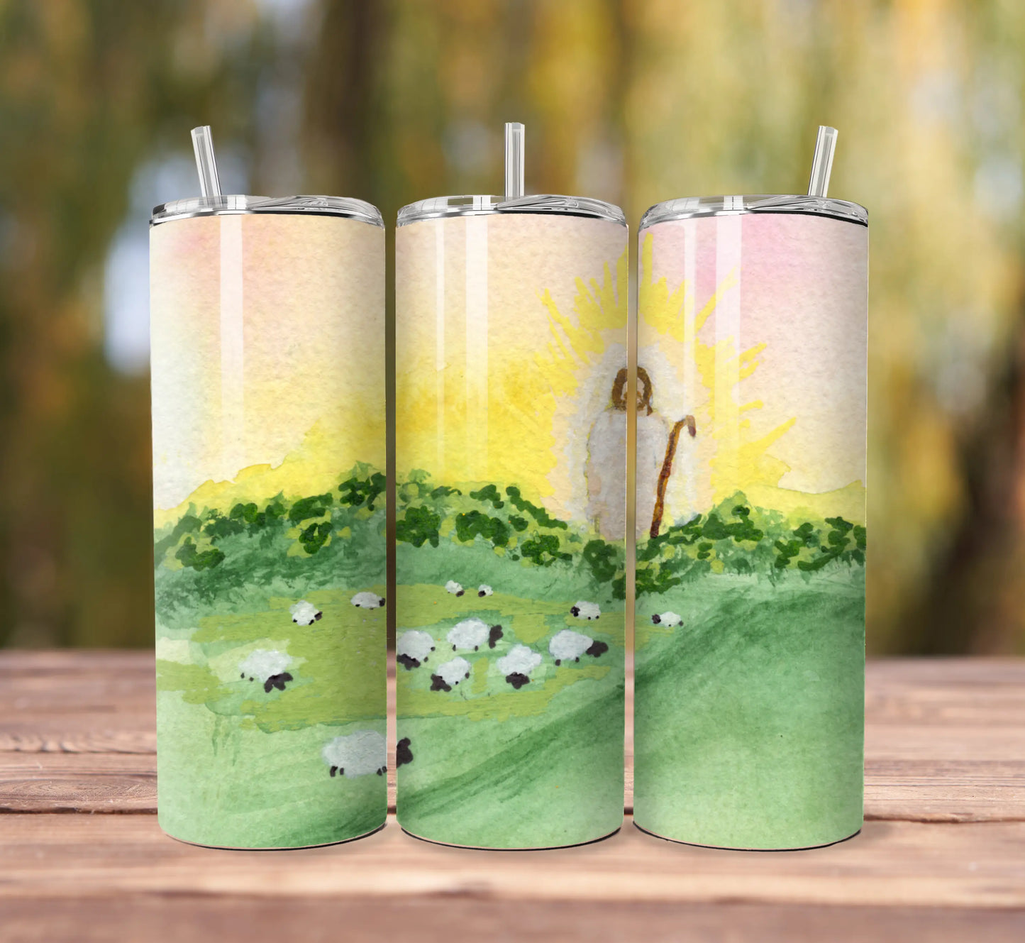The Lord is My Shepherd. Artwork Tumbler. Honey Bee Mine
