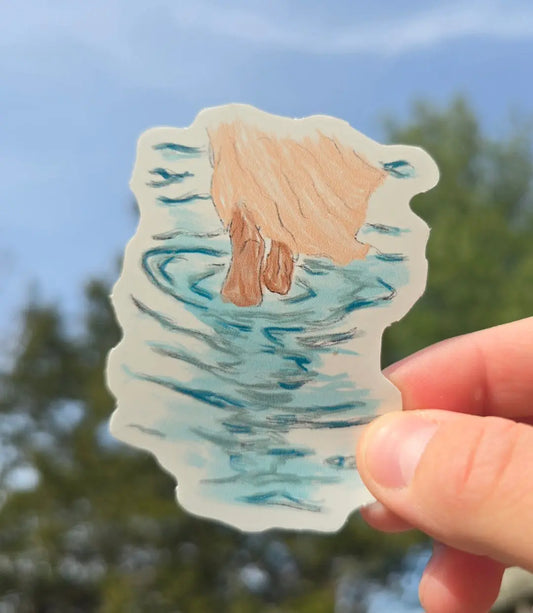 Why Did You Doubt. Artwork Vinyl Waterproof Sticker. Honey Bee Mine