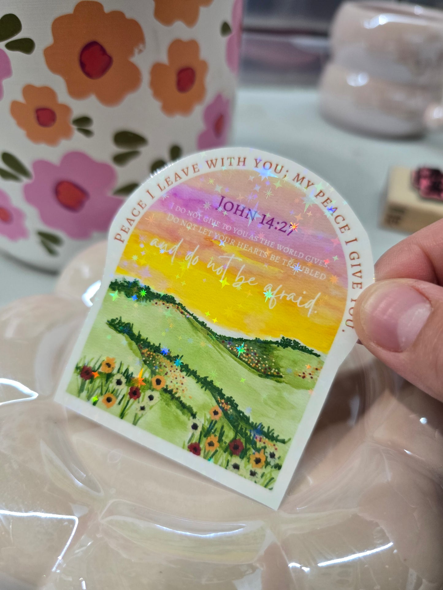 My Peace I Give You. Vinyl Artwork Waterproof Sticker.