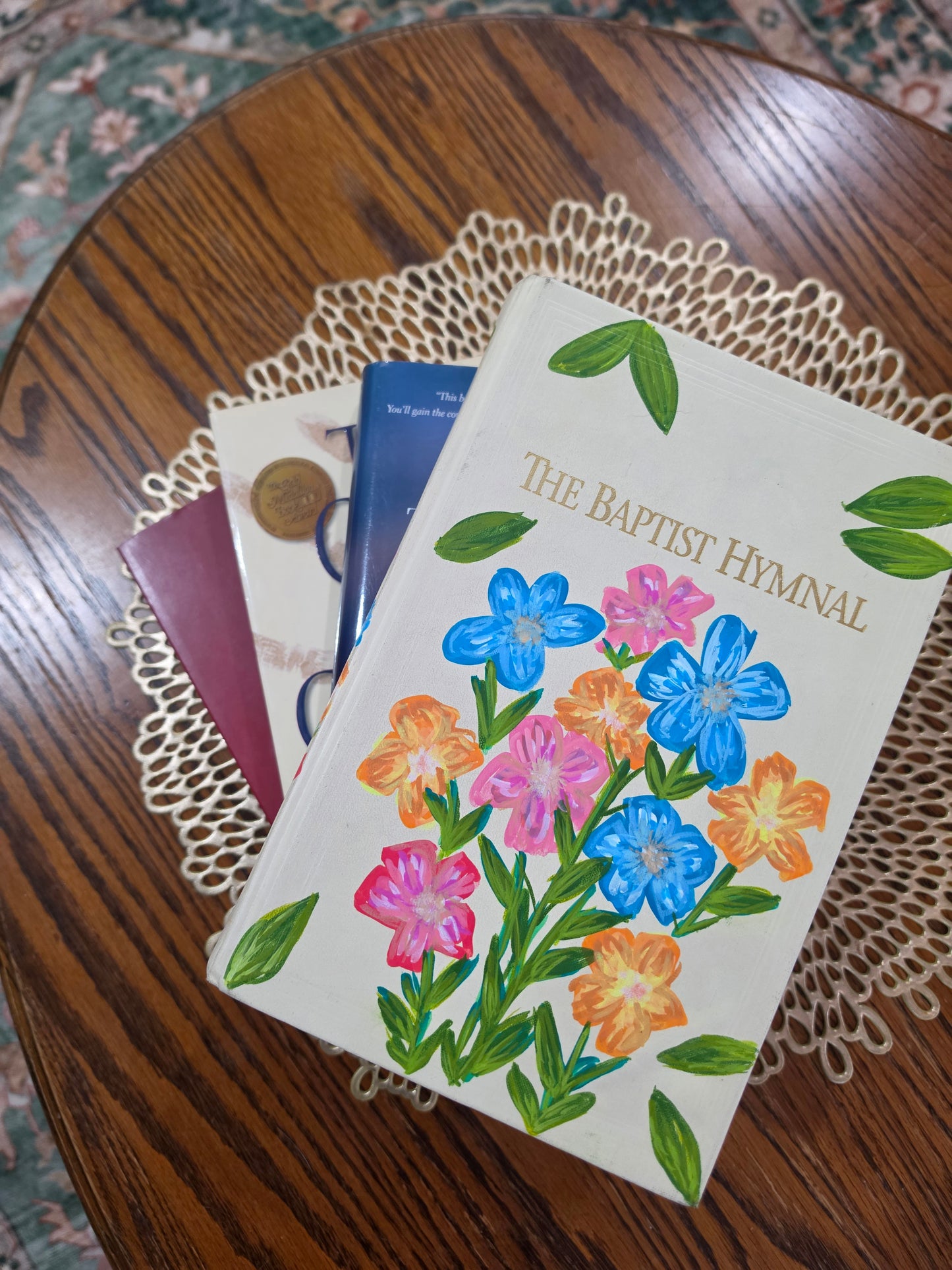 Hand Painted Baptist Hymnal Table Top Decor.
