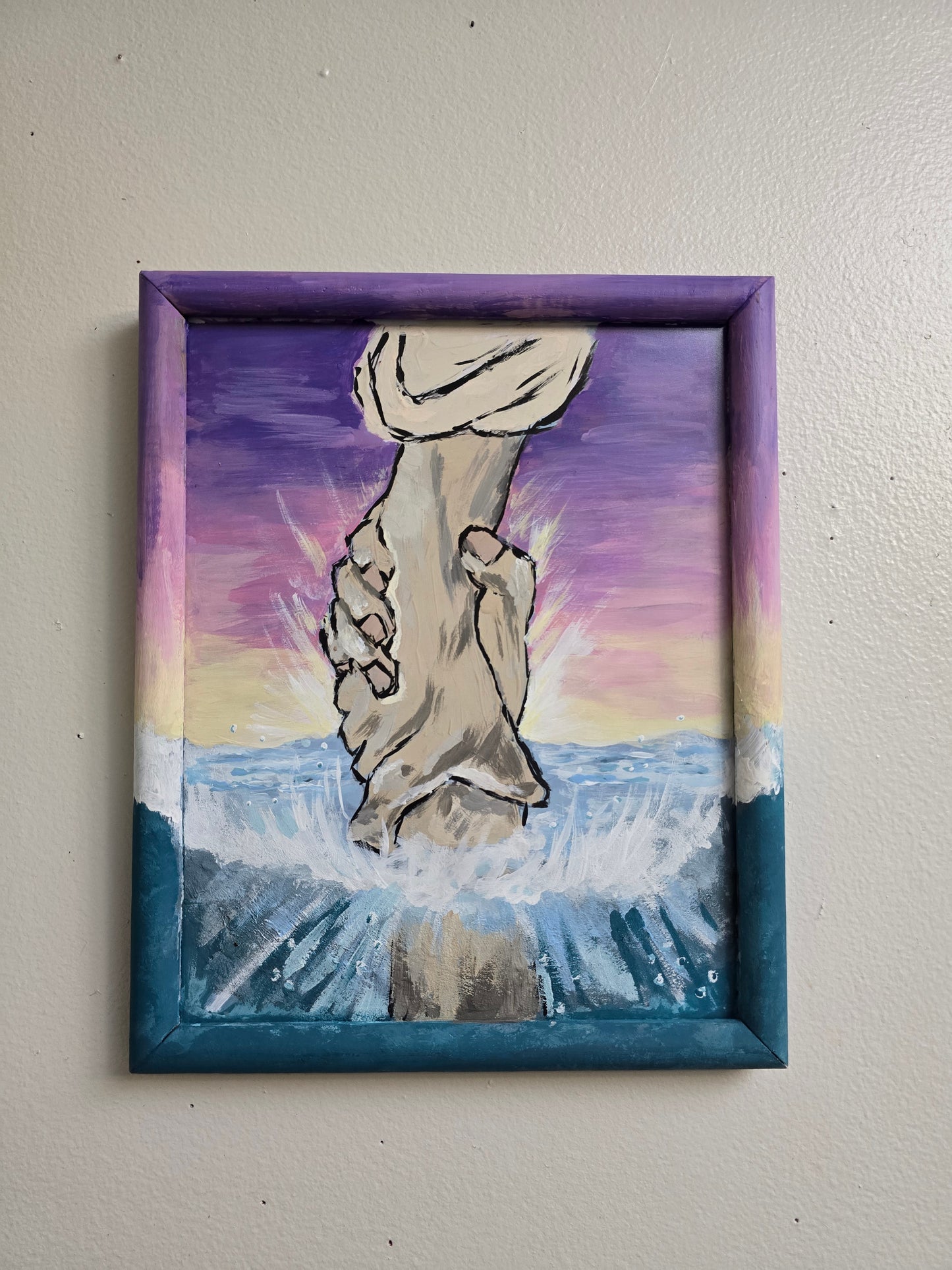 Hold Onto Jesus. Original Painting.
