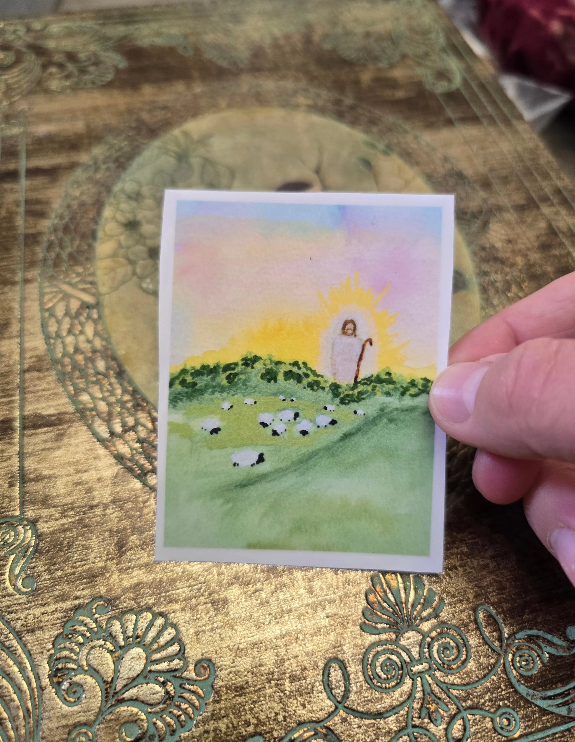 The Lord is My Shepherd. Artwork Vinyl Waterproof Sticker. Honey Bee Mine