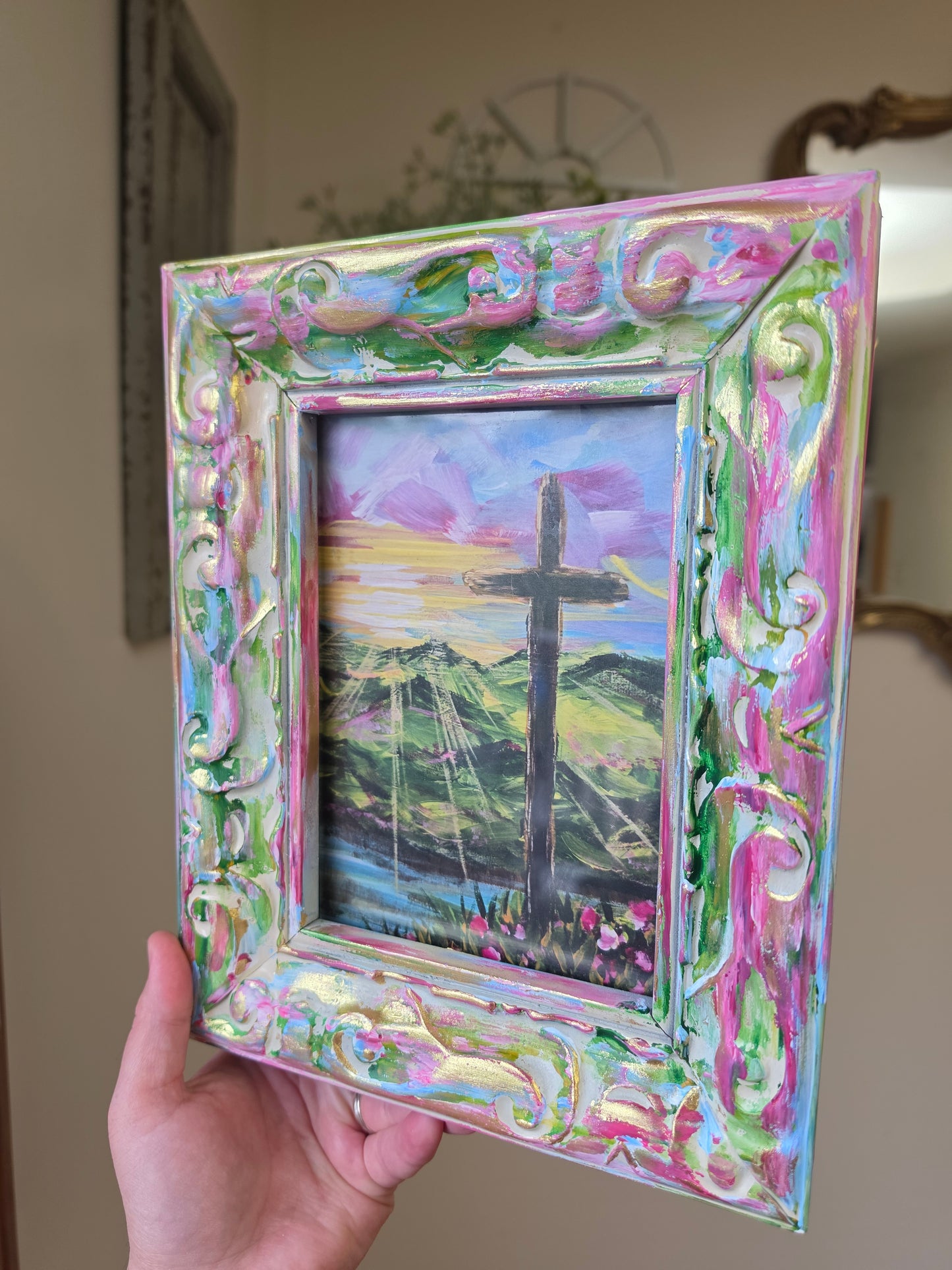 Root Yourself In Him & Watch The Transformation. Art Print Inside Painted Wooden Frame.