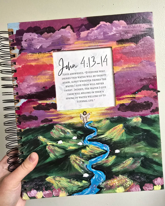 9.5x12in Hardcover Custom Hand Painted Photo Album/Scrapbook/Journal