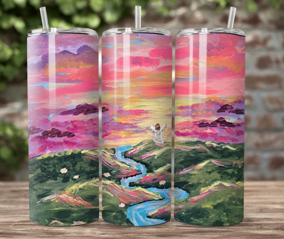 20oz Living Waters. Artwork Tumbler.