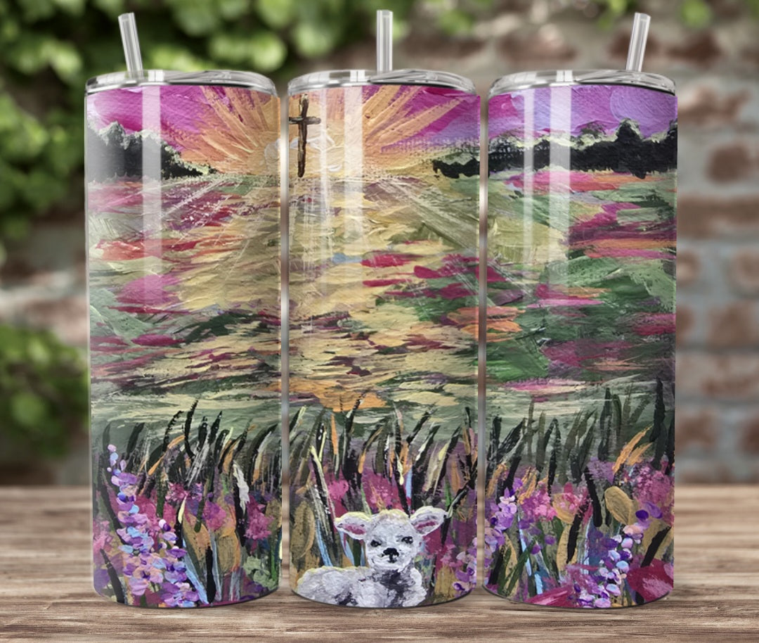 20oz. He Left The 99. Artwork Tumbler.