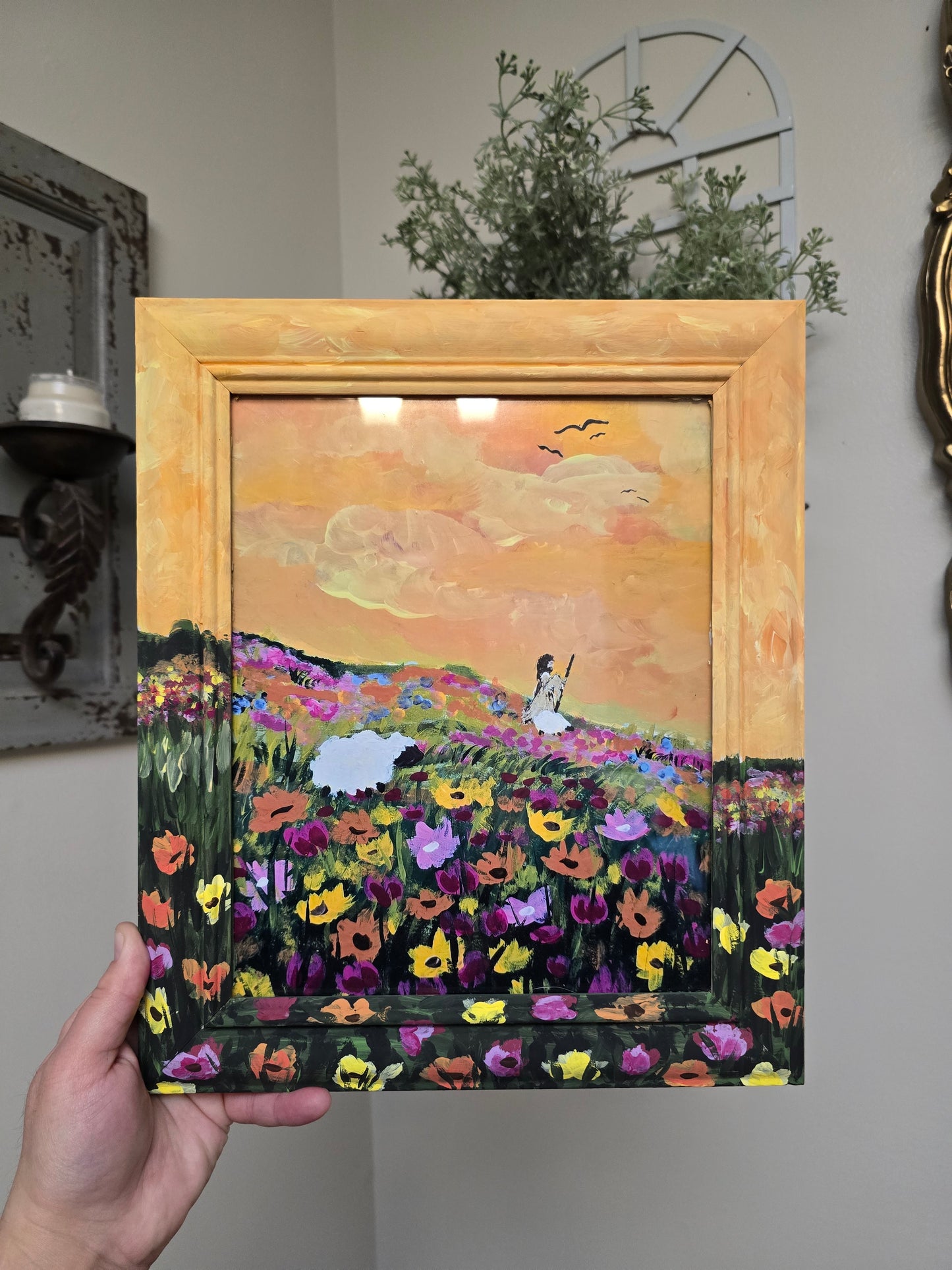 This Is The Way. Print Inside Original Painted Wooden Frame.