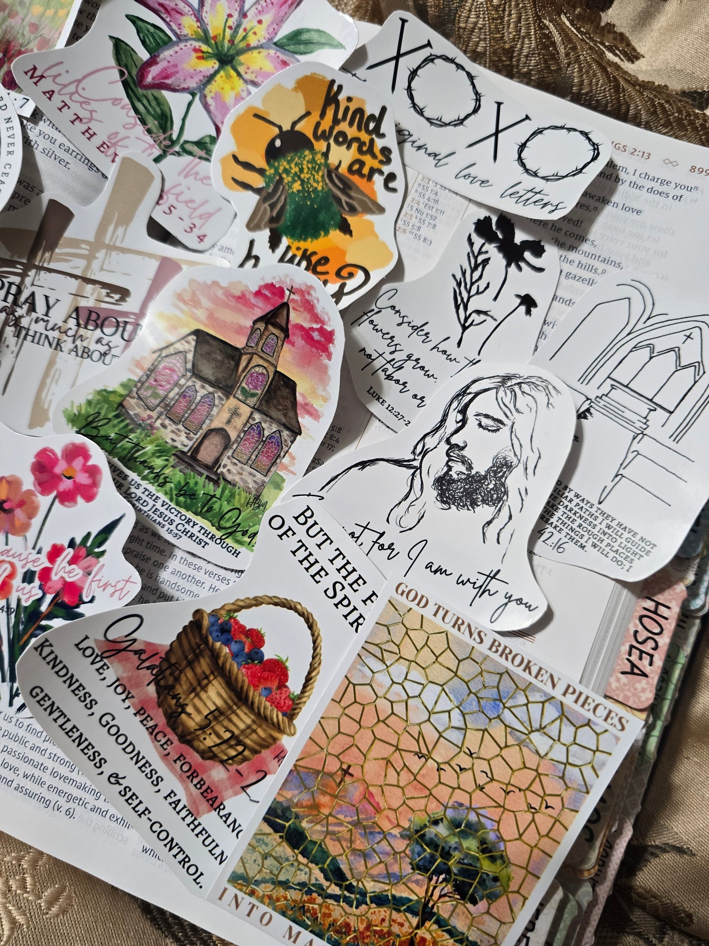 5 Piece Mystery Pack. Artwork Vinyl Waterproof Stickers.