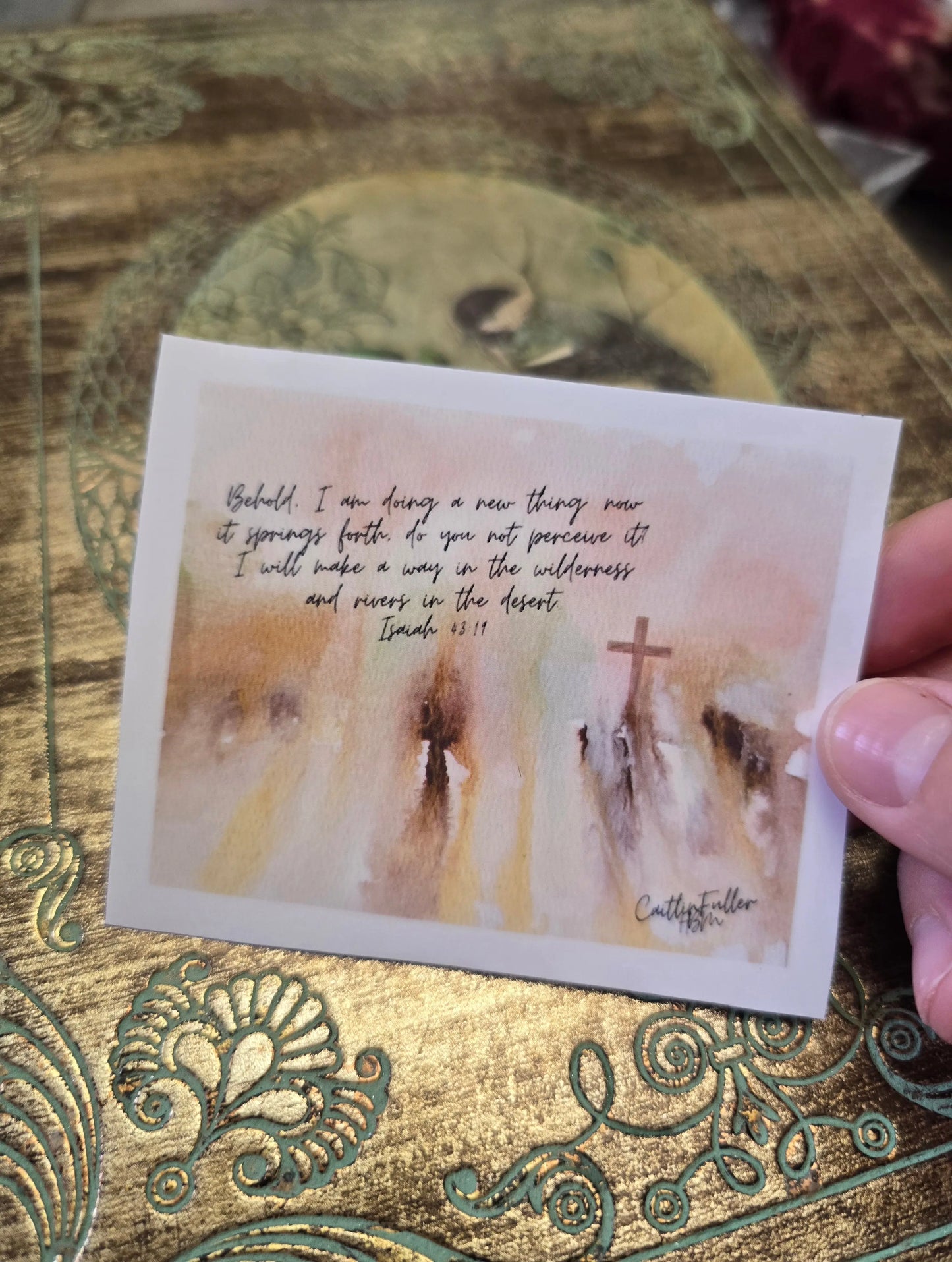 I Am Doing A New Thing. Artwork Vinyl Waterproof Sticker. Honey Bee Mine