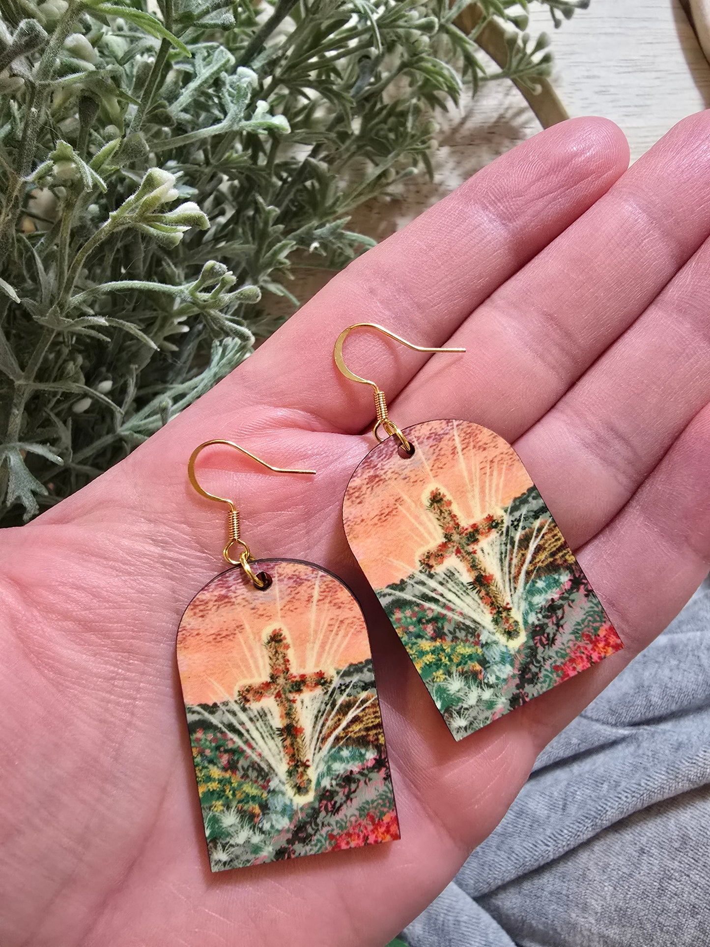 He Is Alive. Artwork Earrings.