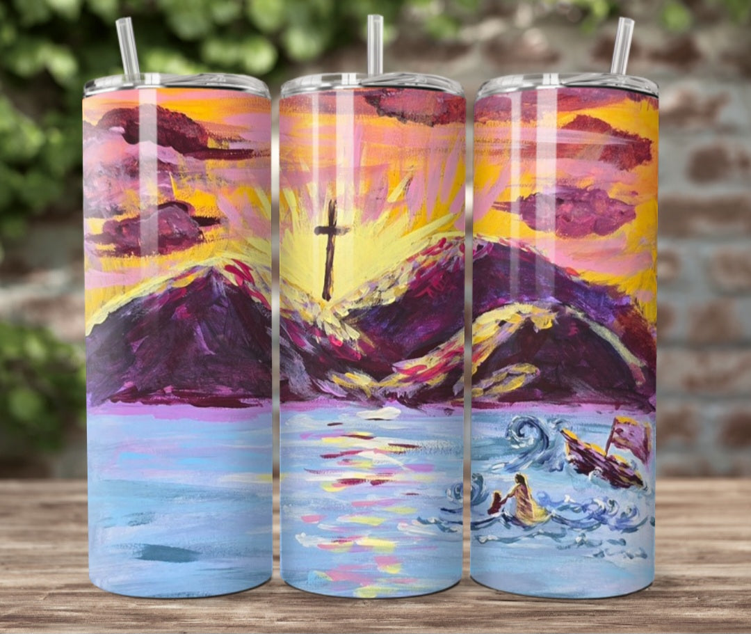 20oz Don't Be Afraid. Artwork Tumbler.