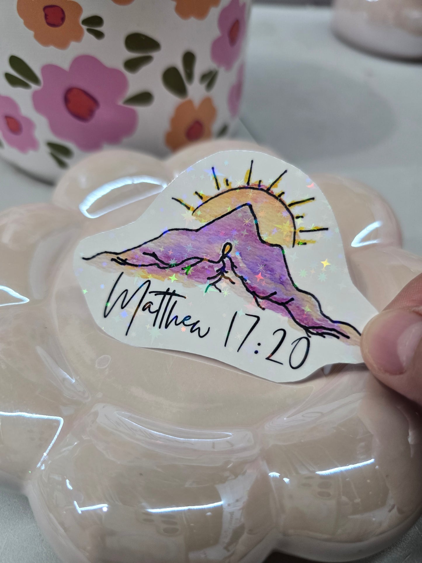 Faith As a Mustard Seed. Vinyl Artwork Waterproof Sticker.