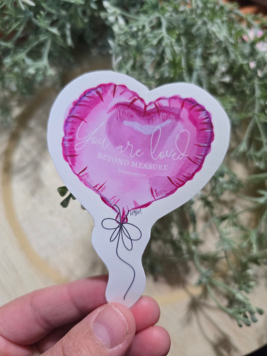 You Are Loved. Artwork Vinyl Waterproof Sticker.