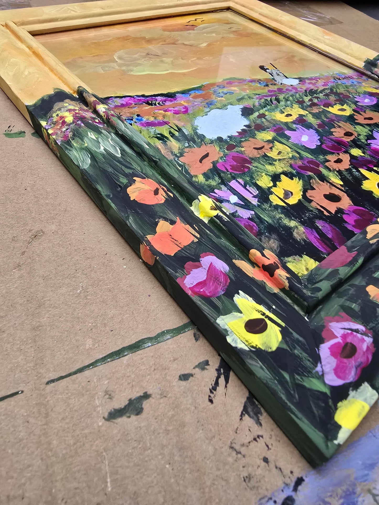 10x12 This Is The Way. Art Print Inside Original Painted Wooden Frame.