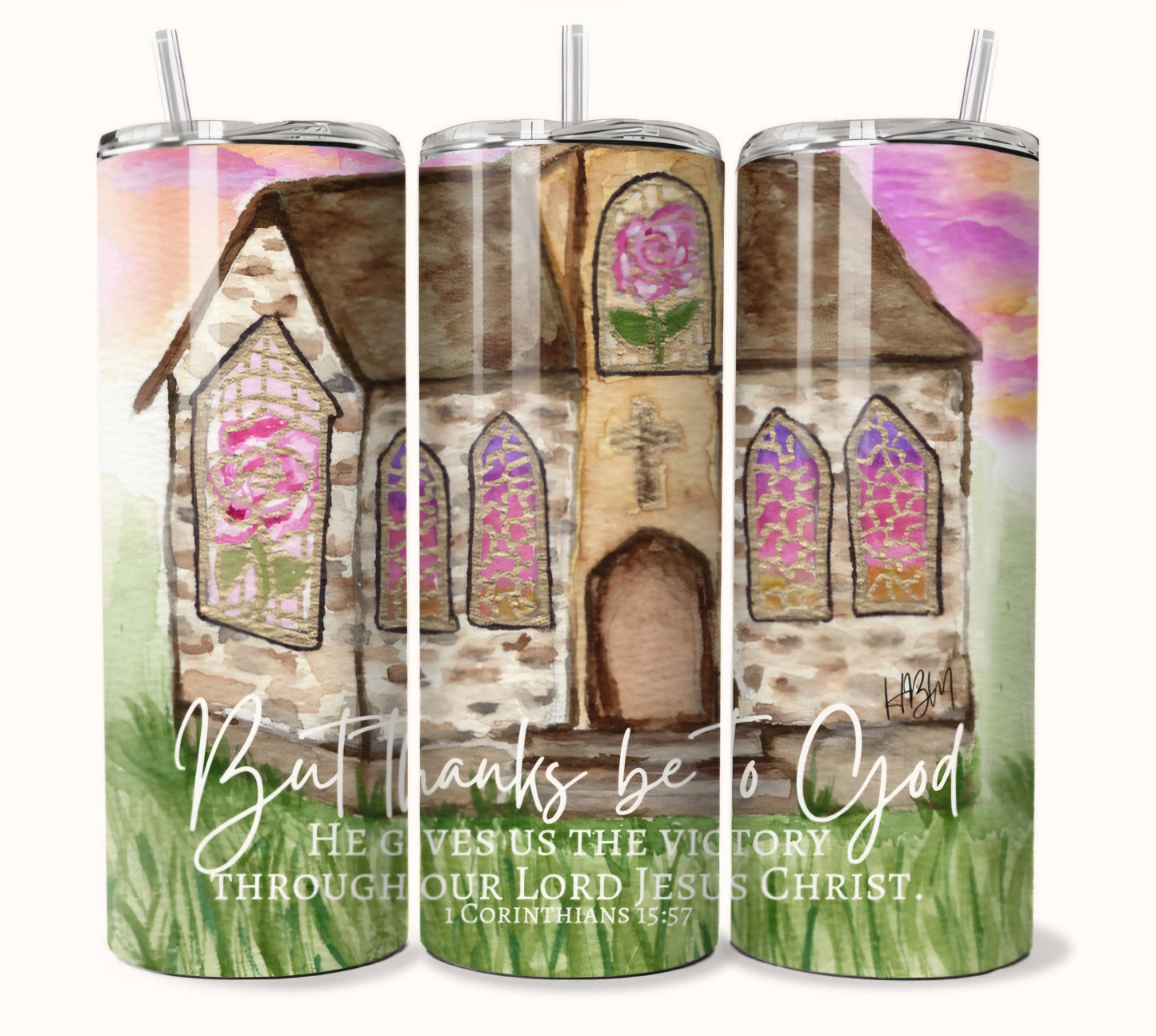 But Thanks Be To God. Artwork Tumbler. Honey Bee Mine