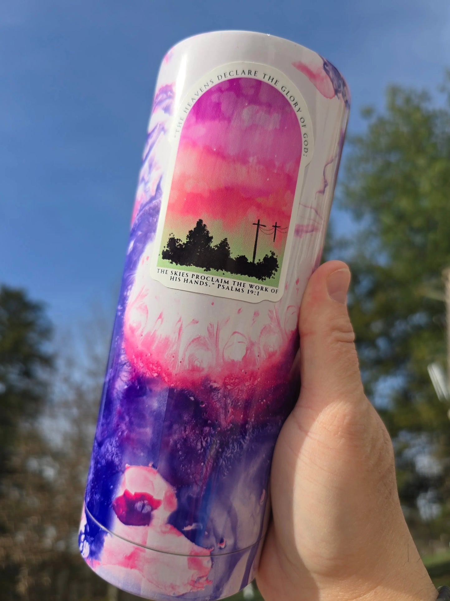 The Heavens Declare The Glory of God. Artwork Vinyl Waterproof Sticker. Honey Bee Mine