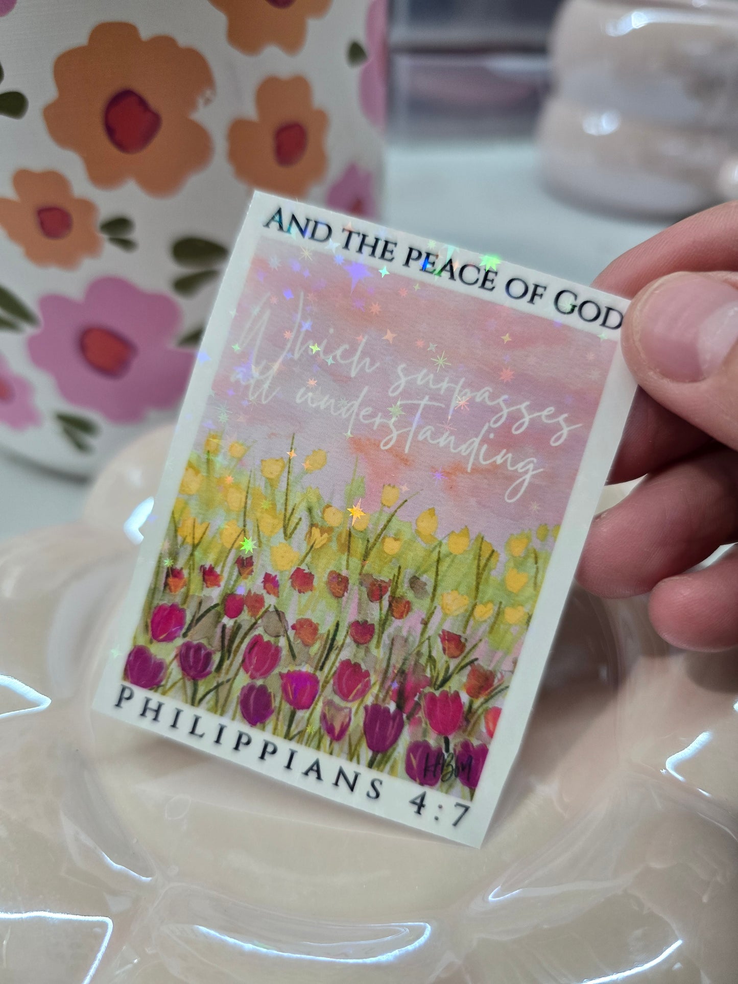 And The Peace of God. Vinyl Artwork Waterproof Sticker.