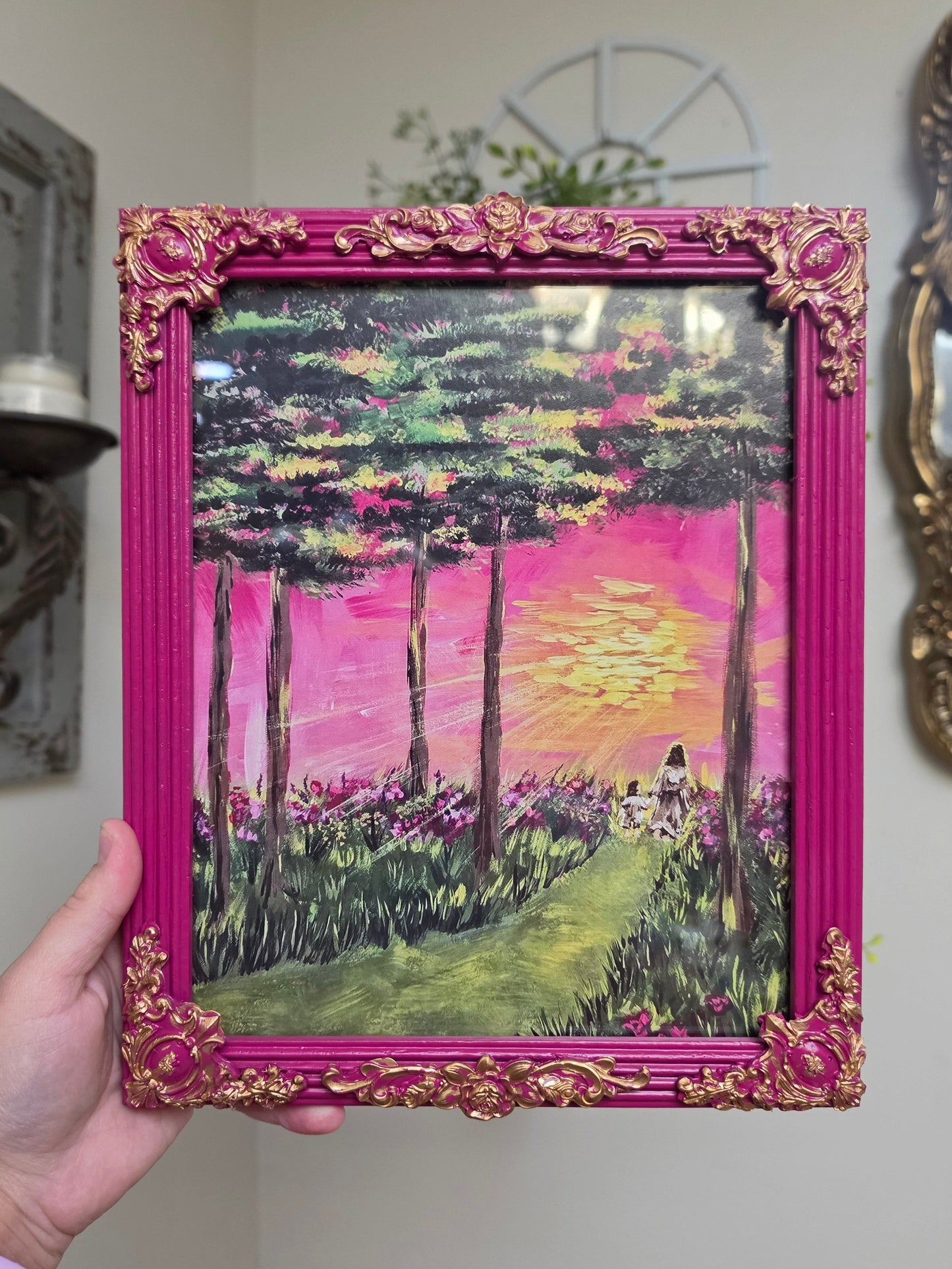 He Will Never Leave You. Print Inside Handmade Frame.