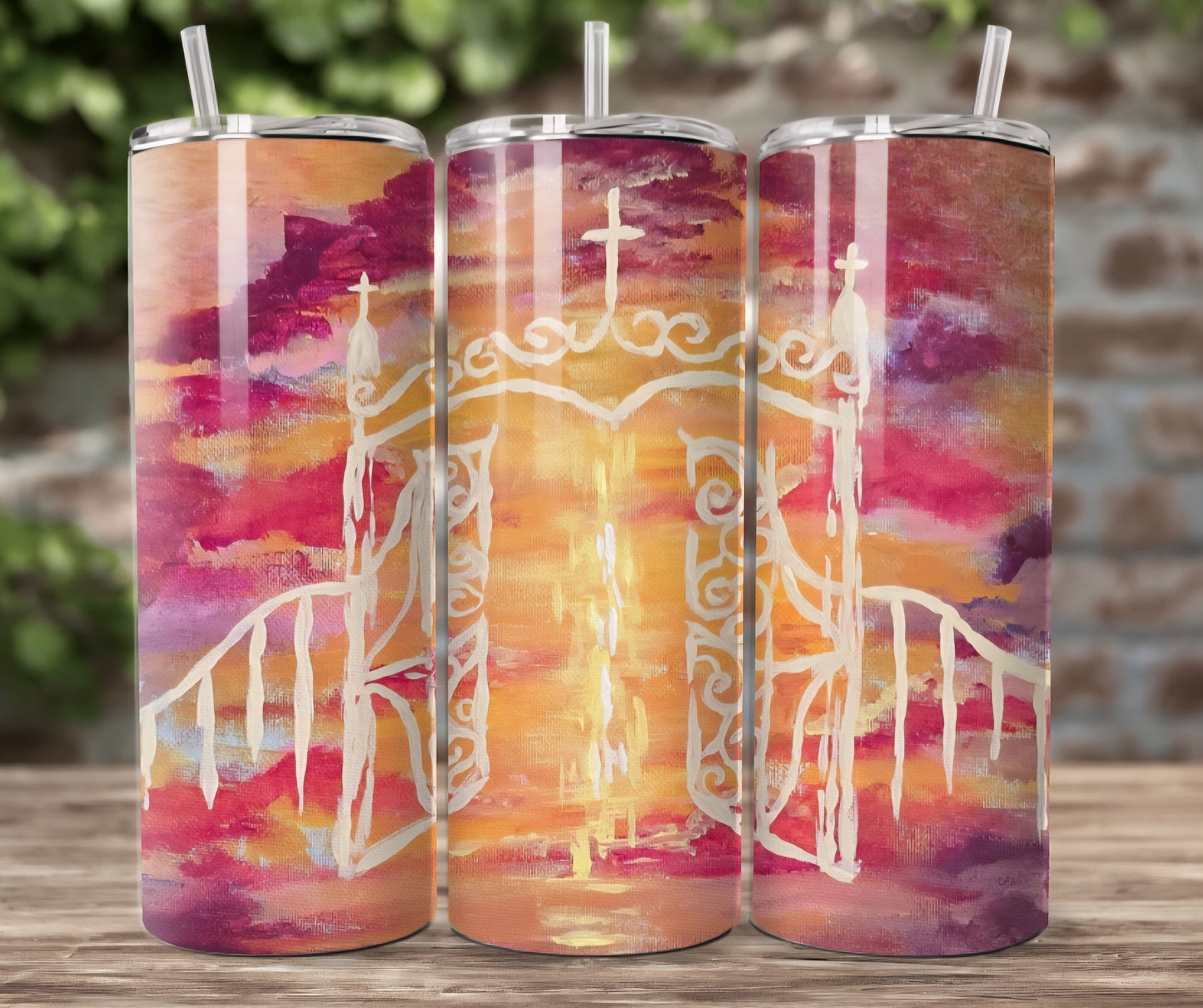 20oz The Gates Of Heaven. Artwork Tumbler.