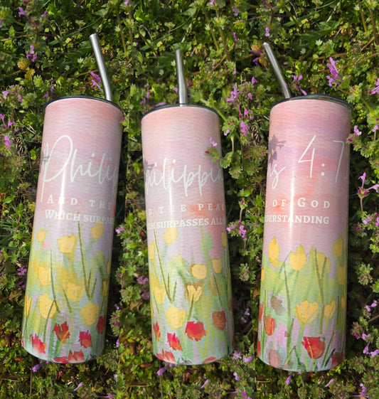 And The Peace of God. Artwork Tumbler. Honey Bee Mine