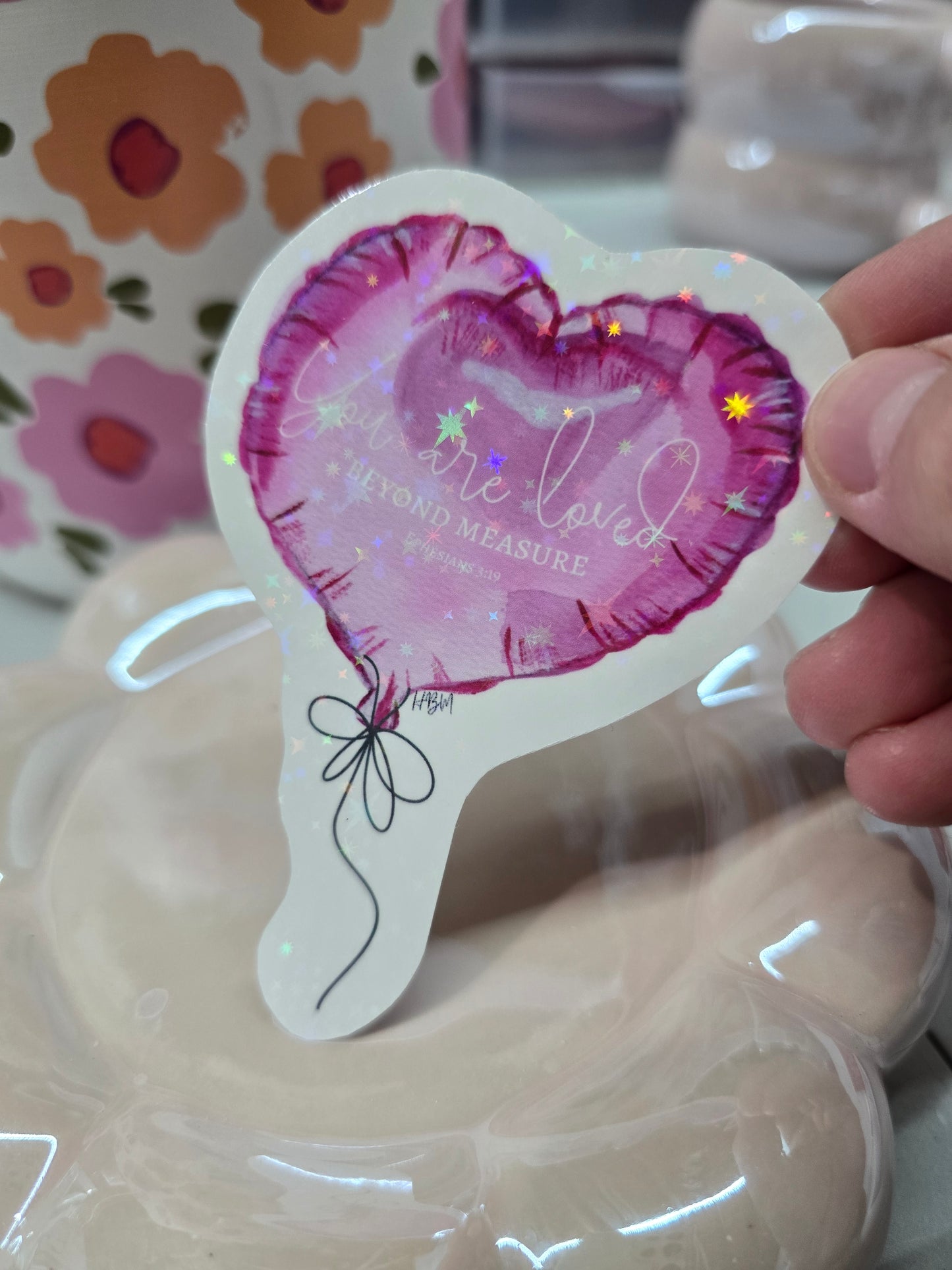 You Are Loved. Artwork Vinyl Waterproof Sticker.