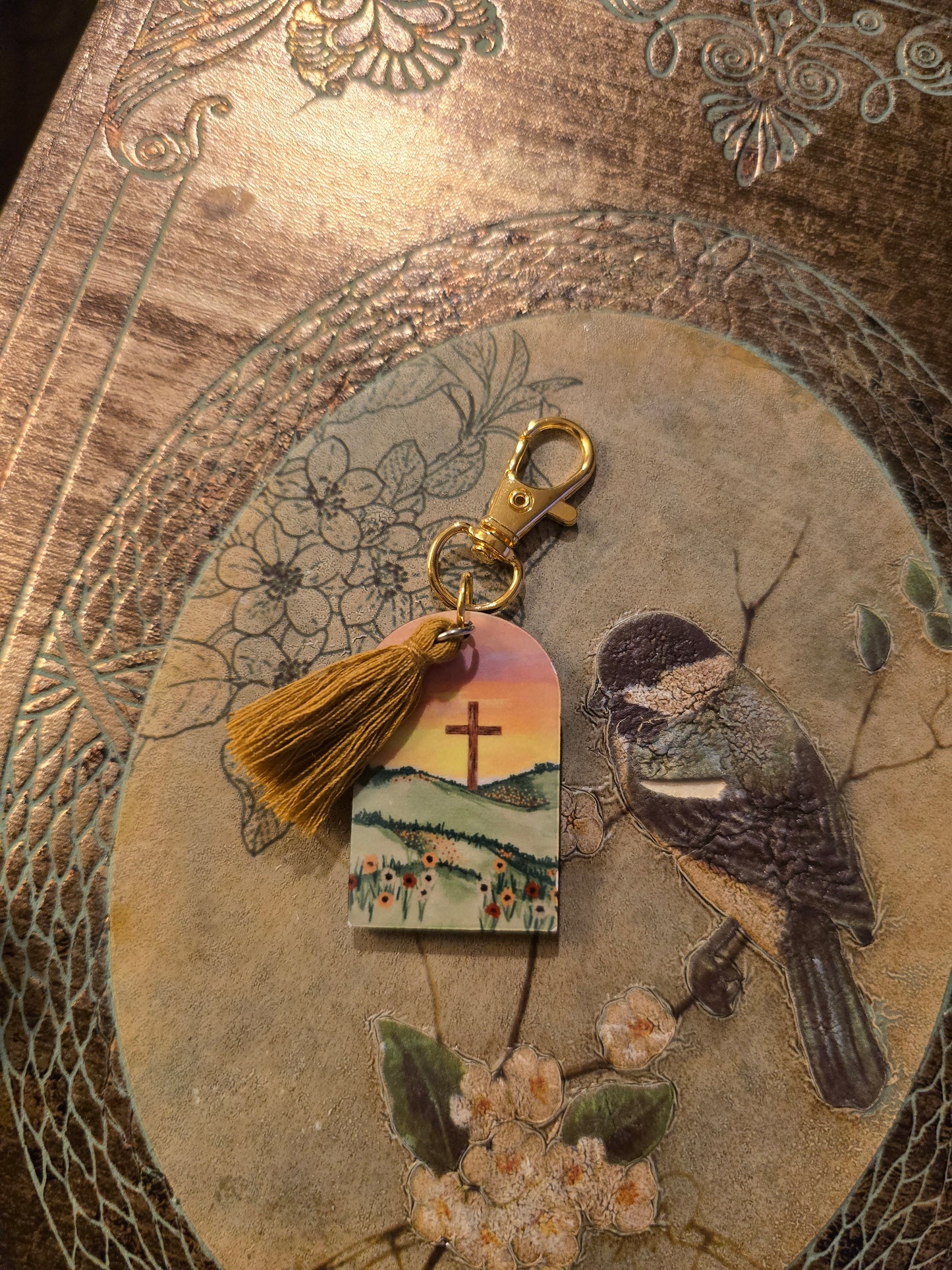 Flower Fields Artwork Keychain.