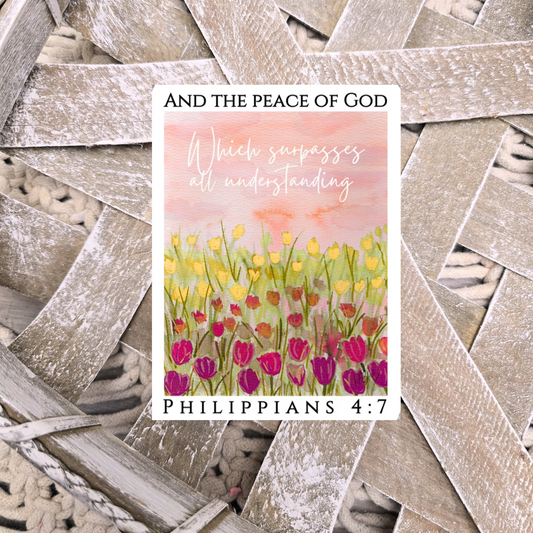 And The Peace of God. Vinyl Artwork Waterproof Sticker.