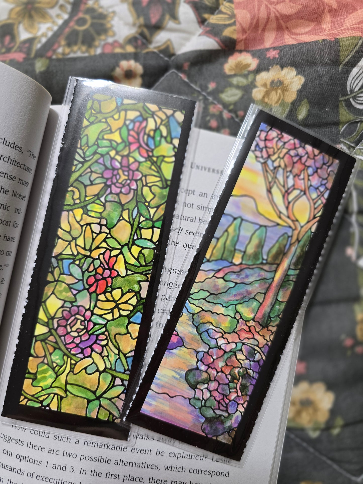 2 Piece Stained Glass Bookmark Style Pack #6