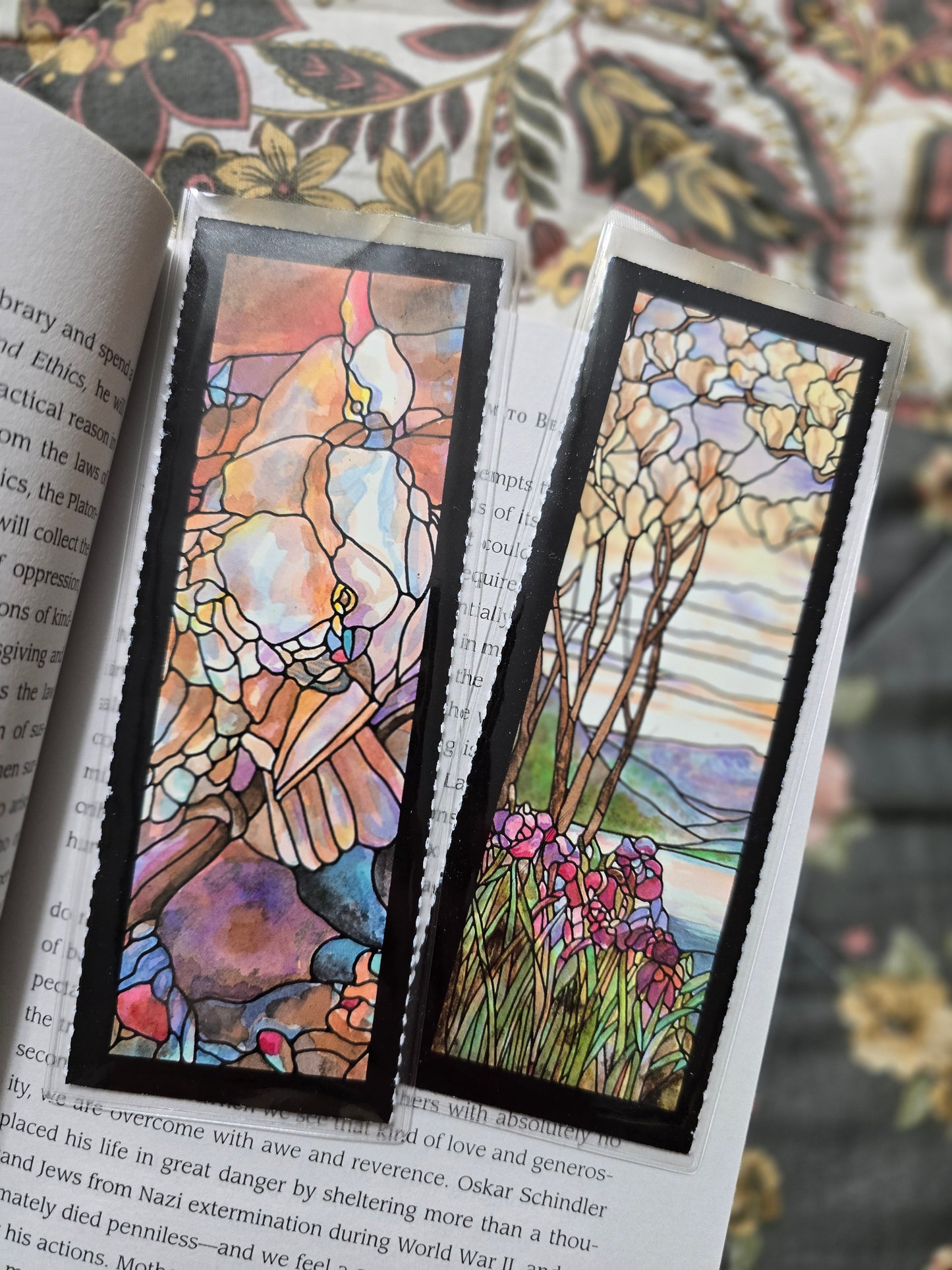 2 Piece Stained Glass Bookmark Style Pack #5
