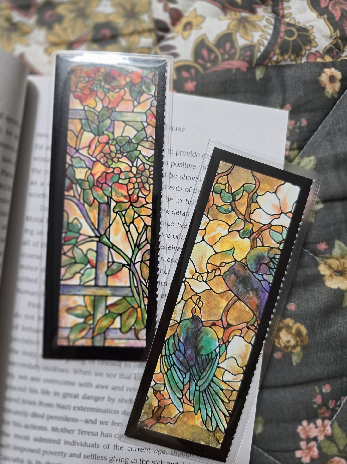 2 Piece Stained Glass Bookmark Style Pack #3
