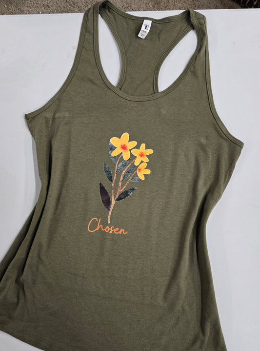 Size XL. Womans sizing. Chosen. Olive Green Tank.