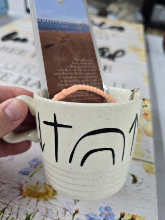 Jesus Came, He Died, He Rose, He Ascended, He is Coming Back.  Trinket Teacup.