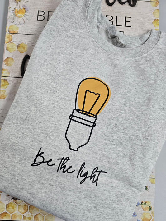 Be the Light. Grey Crewneck Sweatshirt. Size 3X.