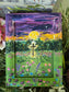 7x9in The Light Shines In The Darkness. John 1:5. Original Artwork Panel Canvas Inside Painted Wooden Frame.