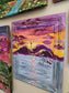 11x13in Don’t be afraid. Matthew 14:22-33. Original Artwork Panel Canvas Inside Painted Wooden Frame.