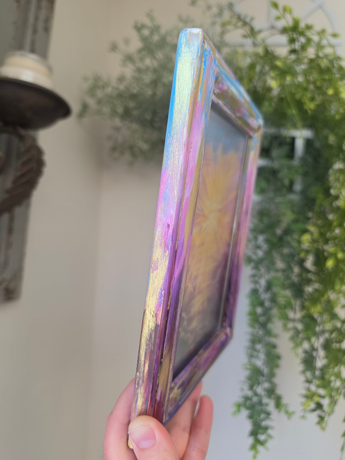 Today, You Will Be With Me In Paradise. Print Inside Hand Painted Frame.