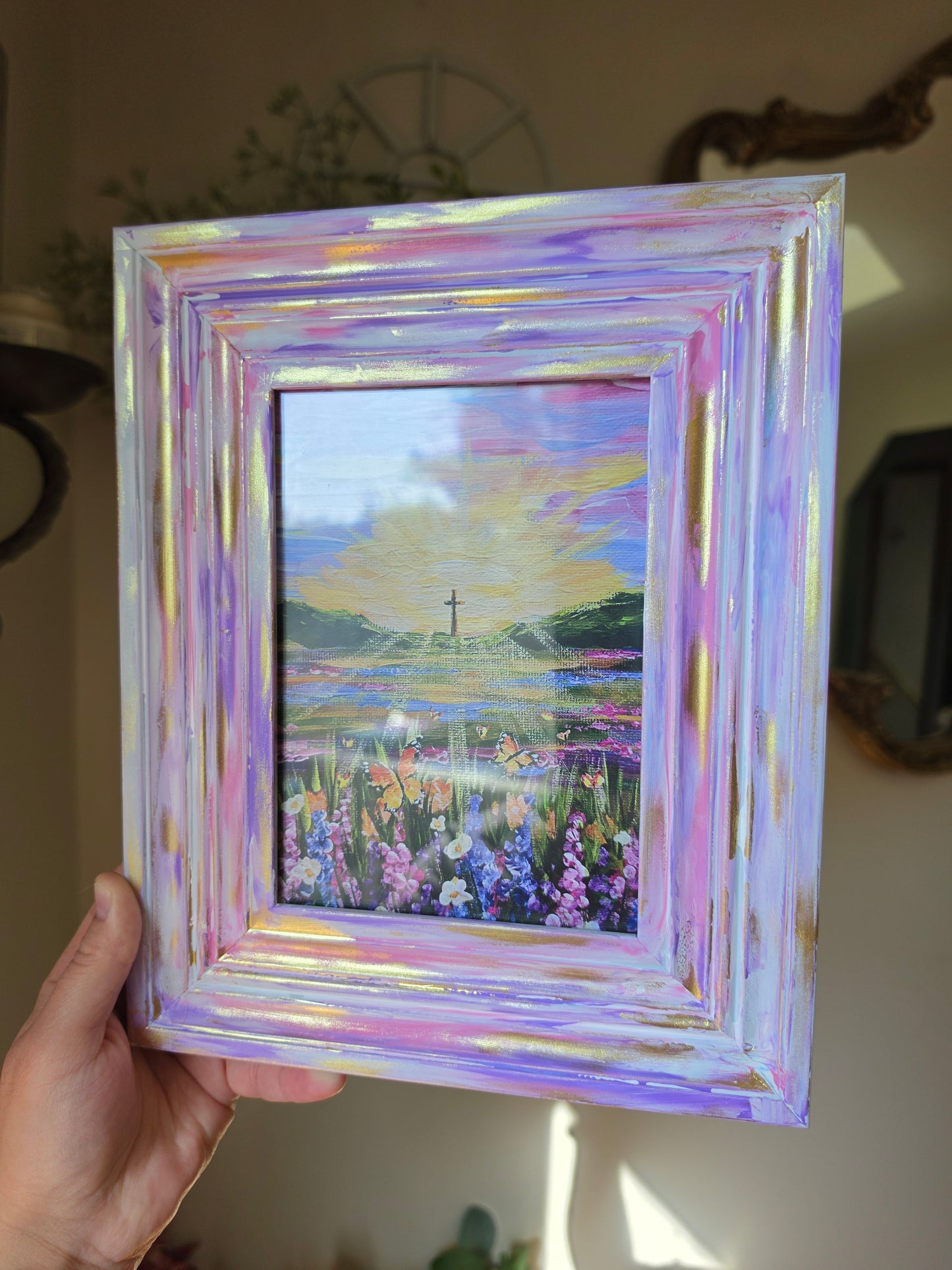 The Old Has Gone, The New Is Here. Print Inside Handmade Frame.