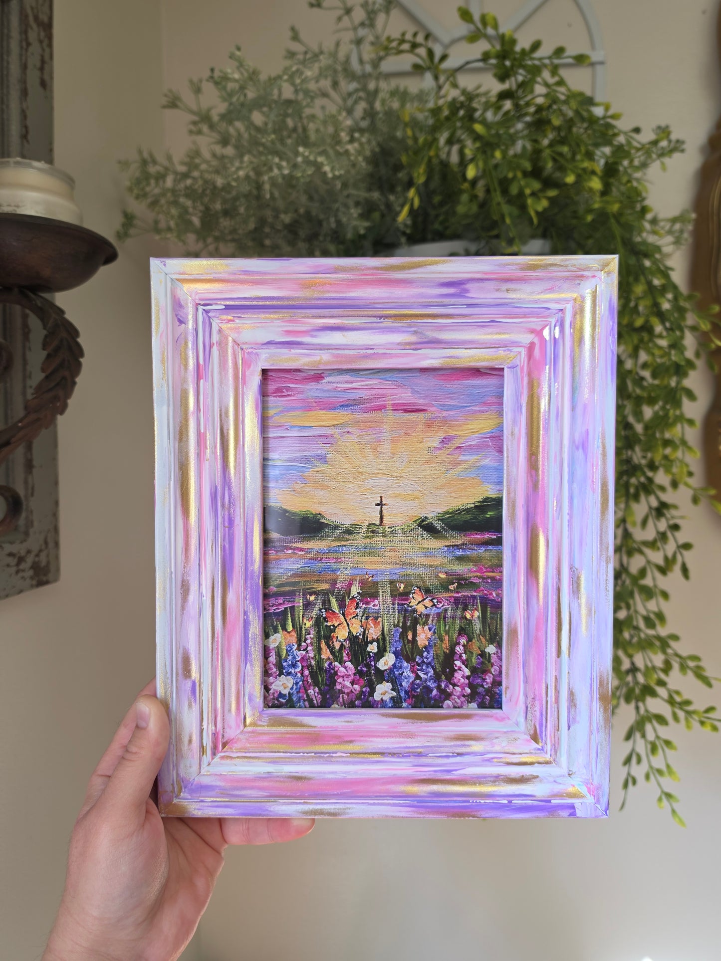 The Old Has Gone, The New Is Here. Print Inside Handmade Frame.