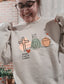 Jesus Cats & Coffee. Sandstone Color Crewneck Sweatshirt.