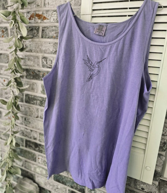 I am With You Always. Lavender Purple Tank Top.
