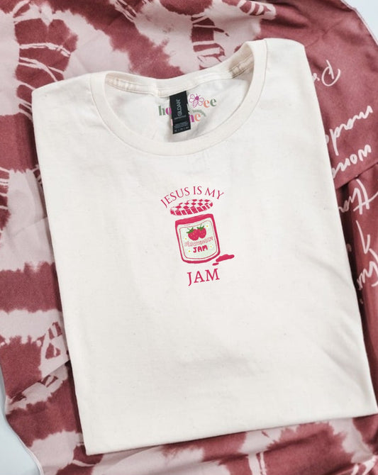 Jesus is My Jam. Sweet Cream Tee.