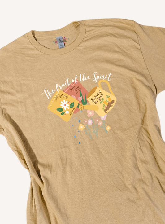 The Fruit of The Spirit. Vintage Gold Tee.