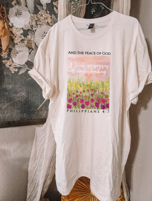 The Peace of God. Sweet Cream Tee.