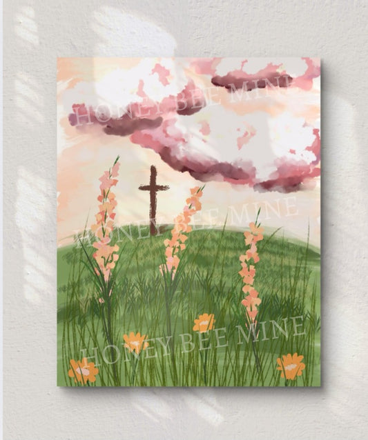 Consider The Wildflowers. Satin Art Print.